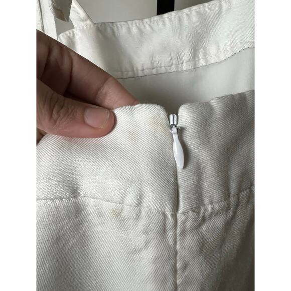Milly Linen Blend White Dress Size 2 - Picture 9 of 10